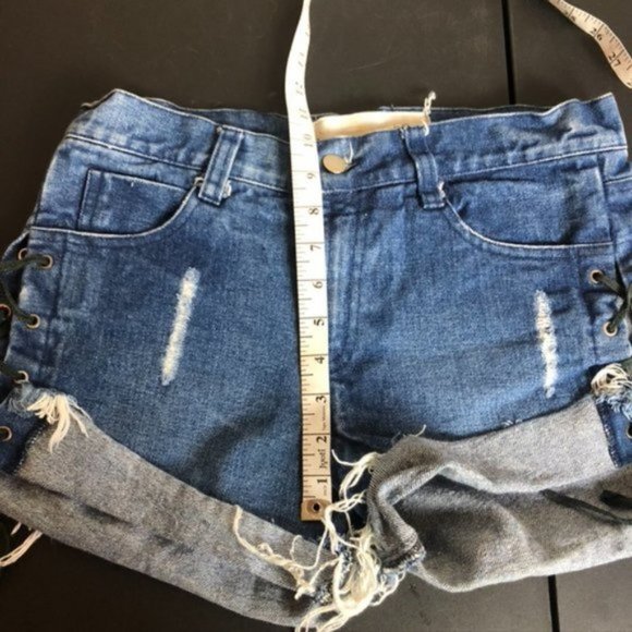 Jen's Pirate Booty Denim Lace Up Shirts - Picture 8 of 8